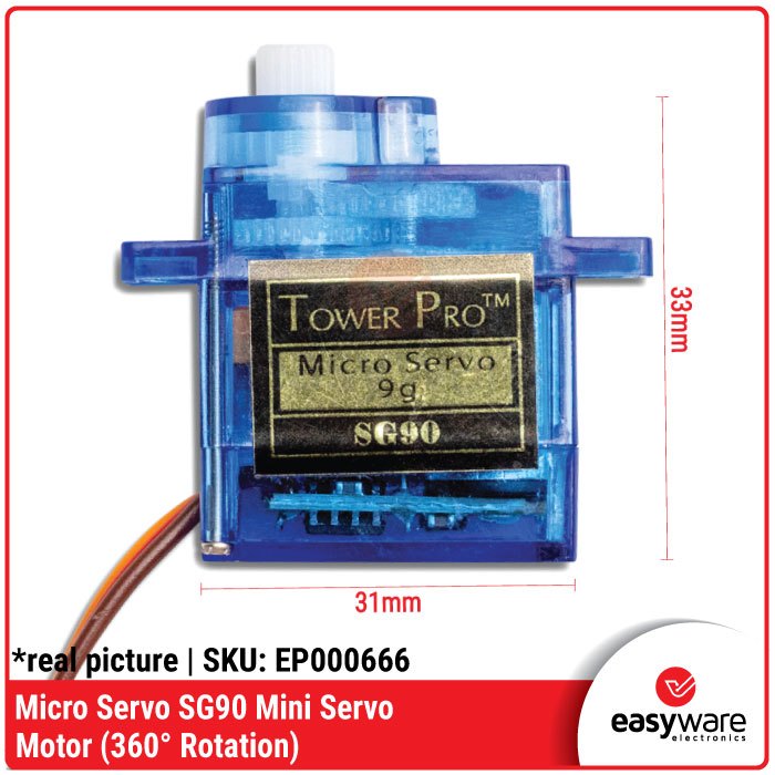 TowerPro SG90 Mini Servo Motor Micro Servo (360° Rotation) - Gambar 2