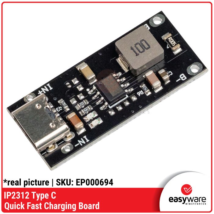 Quick Fast Charging Board IP2312 CC/CV Mode 5V To 4.2V Type C